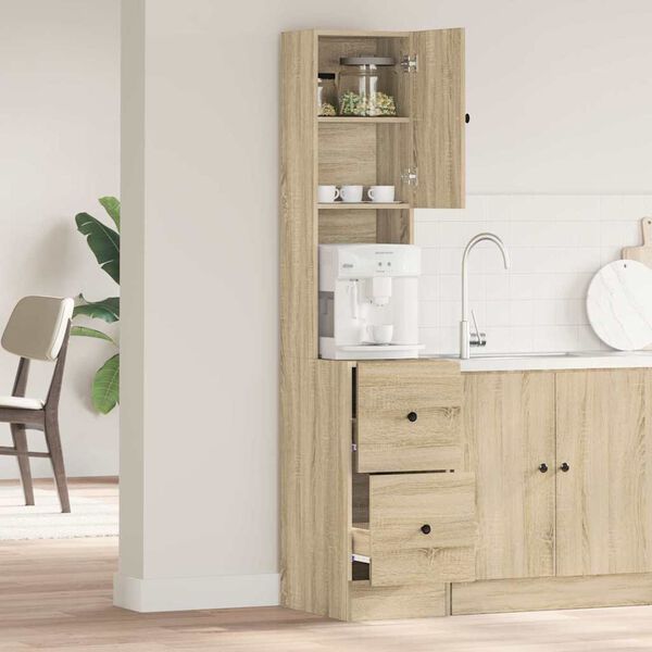 vidaXL Mueble de Cocina Beige 35 x 50 x 180 cm Madera de ingenier&iacute;a