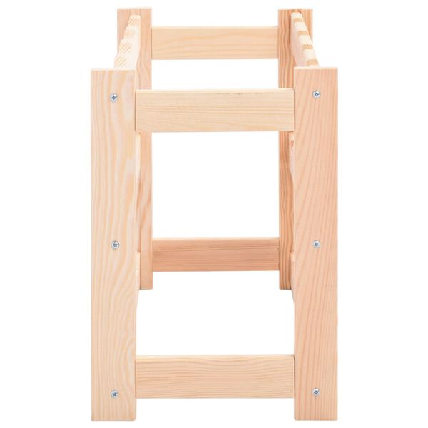 vidaXL Botellero para 12 botellas de madera de pino