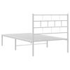 vidaXL Estructura cama sin colchón con cabecero metal blanco 80x200 cm