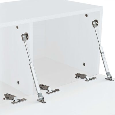 vidaXL Mueble para TV madera contrachapada blanco brillo 120x40x34 cm