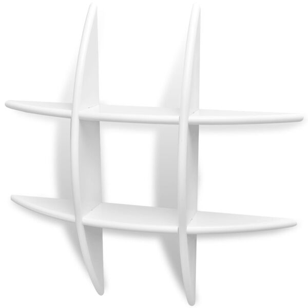 vidaXL Estantería flotante de pared MDF blanco para libros/DVD