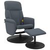 vidaXL Sill&oacute;n reclinable masaje con reposapi&eacute;s terciopelo gris oscuro