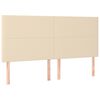 vidaXL Cama box spring con colch&oacute;n tela color crema 180x200 cm