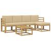 vidaXL Conjunto de sof&aacute;s de exterior 6 uds. y Beige