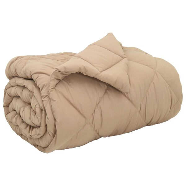 vidaXL Edred&oacute;n de Invierno Taup&eacute; 220 x 135 cm Microfibra