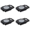 vidaXL Plataformas rodantes con 8 ruedas 4 pzas PP negro 150 kg