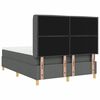 vidaXL Cama tipo Box Spring con colch&oacute;n Gris 140 x 190 cm tela