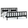 vidaXL Estructura de cama sin colch&oacute;n madera de pino negro 200x200 cm