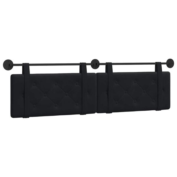 vidaXL Cabecera Colgante Negro 170 x 55 x 5 cm Terciopelo