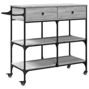 vidaXL Carrito de cocina madera ingenier&iacute;a gris Sonoma 105x42x95 cm