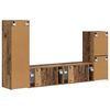 vidaXL Conjunto de mueble de TV Montaje en la pared 4 pcs Madera vieja