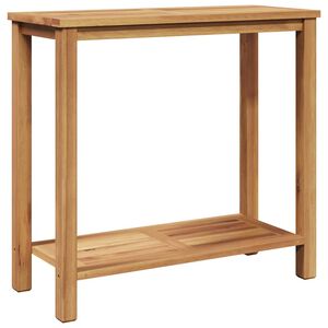 vidaXL Mesa Consola Marr&oacute;n 85 x 35 x 75 cm Madera de teca maciza