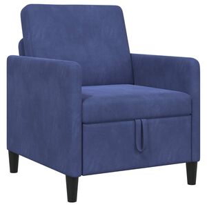 vidaXL Sof&aacute; con almacenamiento Azul Polic&iacute;a 72 x 78 x 87 cm Poli&eacute;ster