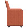 vidaXL Sillas de Comedor con Ruedas 2 pcs Rojo naranja 57 x 66 x 94 cm