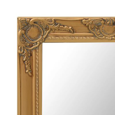 vidaXL Espejo de pared estilo barroco dorado 50x60 cm