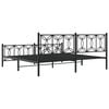 vidaXL Estructura cama sin colch&oacute;n con estribo metal negro 193x203 cm