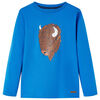 Camiseta infantil de manga larga azul cobalto 128
