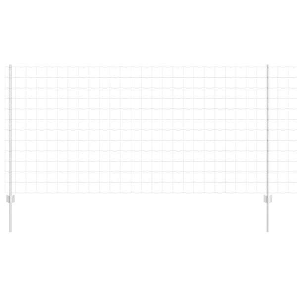 vidaXL Valla con Poste Plateado 1,2 x 10 m Acero