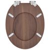 vidaXL Asiento de WC 2 pcs Marr&oacute;n 44 x 38 cm Tablero de MDF