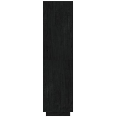 vidaXL Estantería/divisor espacios madera de pino negro 40x35x135 cm