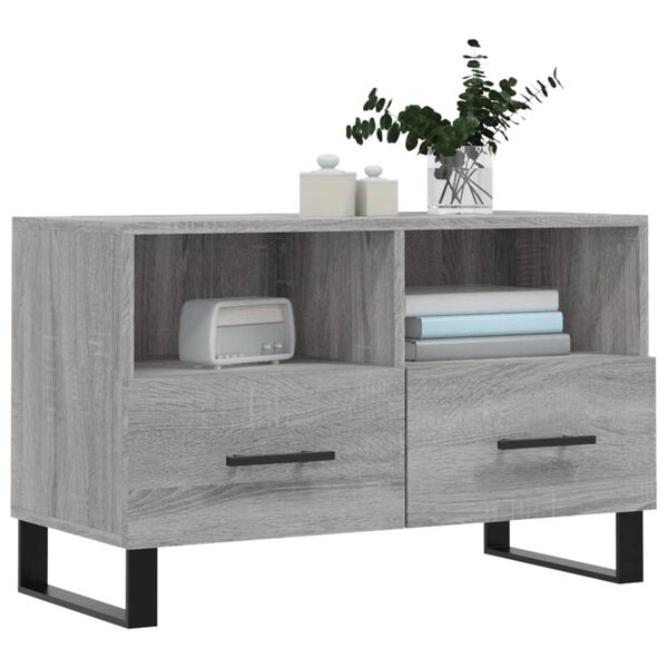 vidaXL Mueble de TV madera de ingenier&iacute;a gris Sonoma 80x36x50 cm