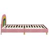 vidaXL Estructura de cama con cabecera Rosa 90 x 200 cm Terciopelo