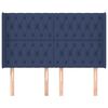 vidaXL Cabecero con orejas de tela azul 163x16x118/128 cm