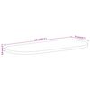 vidaXL Tablero de mesa ovalado madera maciza mango rugosa 120x50x3,8cm