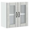 vidaXL Armario pared cocina puerta de cristal Lucca gris hormig&oacute;n