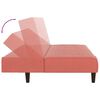 vidaXL Sof&aacute; cama de 2 plazas con reposapi&eacute;s terciopelo rosa
