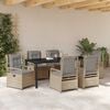 vidaXL Conjunto de Comedor de Jard&iacute;n 7 pcs Beige y Gris Claro