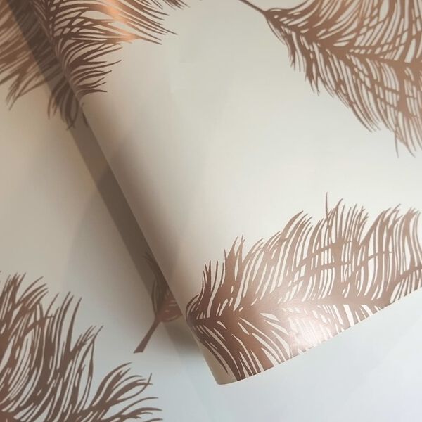 DUTCH WALLCOVERINGS Papel pintado Fawning Feather crema