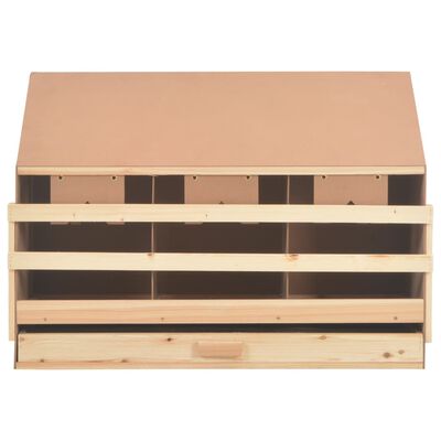 vidaXL Ponedero para gallinas 4 compartimentos madera pino 93x40x65 cm