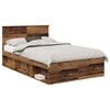 vidaXL Estructura de cama con cabecera Madera vieja 120 x 190 cm