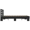vidaXL Estructura de cama madera de ingenier&iacute;a y metal negro 135x190cm