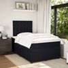 vidaXL Cama box spring con colch&oacute;n terciopelo negro 120x200 cm