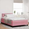 vidaXL Cama tipo Box Spring con colch&oacute;n Rosa 120 x 190 cm Terciopelo