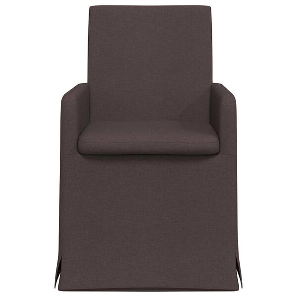 vidaXL Sillas de comedor 2 pcs Marr&oacute;n oscuro 57 x 67 x 95 cm tela