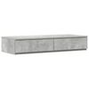 vidaXL Cama con almacenamiento con caj&oacute;n Gris Concreto 90 cm