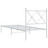 vidaXL Estructura cama sin colchón con cabecero metal blanco 80x200 cm