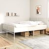 vidaXL Estructura cama sin colch&oacute;n con estribo metal blanco 200x200 cm