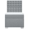 vidaXL Cama box spring con colch&oacute;n tela gris claro 100x200 cm
