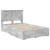vidaXL Estructura de cama con cabecera Gris Concreto 120 x 190 cm