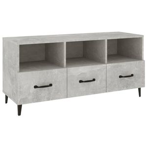 vidaXL Mueble de TV madera contrachapada gris hormig&oacute;n 102x35x50 cm