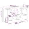 vidaXL Perchero de pared con estante Madera vieja 50 x 16 x 26 cm