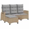 vidaXL Sof&aacute; de jard&iacute;n reclinable con cojines en forma de L beige