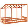 vidaXL Techo de cama infantil madera maciza marr&oacute;n 75x190 cm