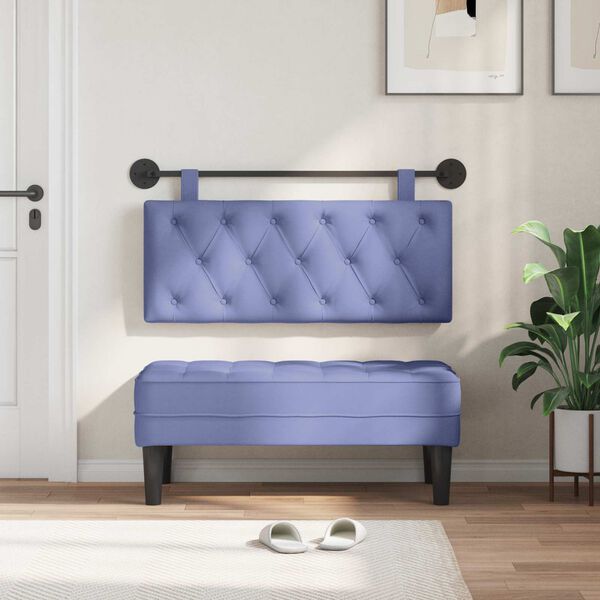 vidaXL Cabecera Colgante Azul jeans 110 x 55 x 7 cm tela