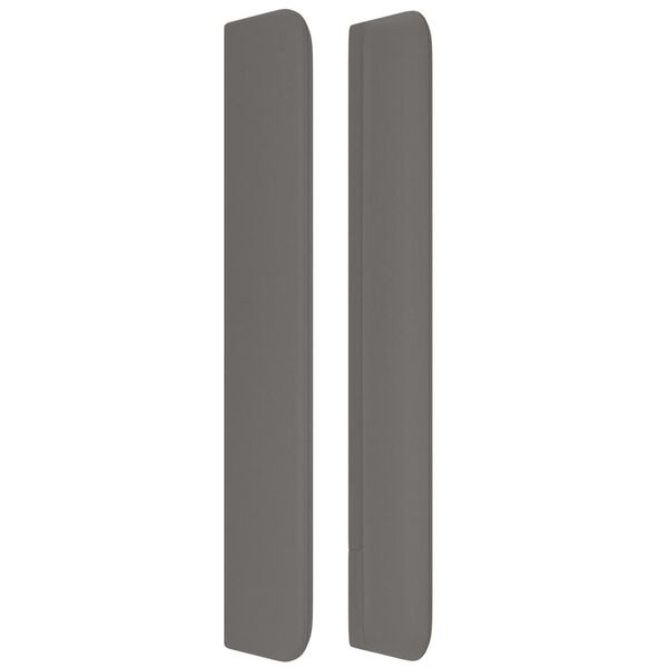 vidaXL Cabecero con orejas cuero sint&eacute;tico gris 103x16x118/128cm