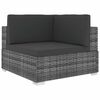 vidaXL Asiento seccional de esquina con cojines 1 ud rat&aacute;n PE gris